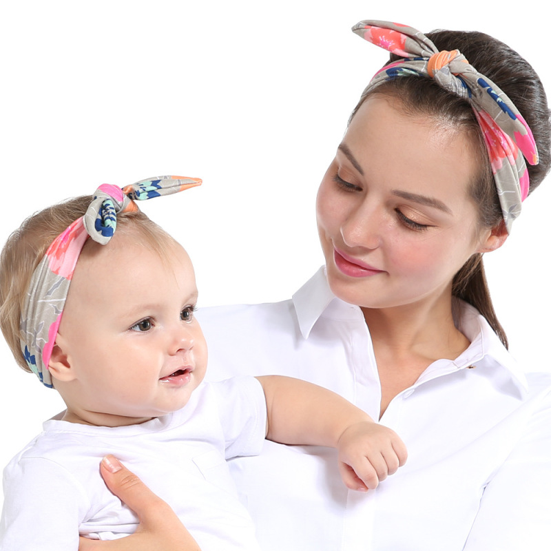 Mom And Kids Cute Printed Headband