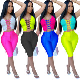 Hollow Out Sexy Short Two Piece Set