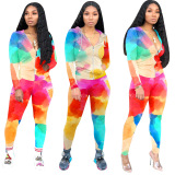 New Print Long Sleeve Two Piece Set