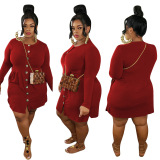 Long Sleeve Cardigan Fashion Dress