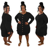 Long Sleeve Cardigan Fashion Dress