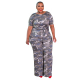 Causal Printed Loose Jumpsuit
