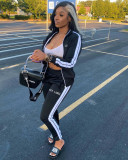 Sporty Long Sleeve Two Piece Outfits