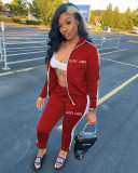 Sporty Long Sleeve Two Piece Outfits