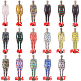 Long Sleeve Printed Comfort Jumpsuit
