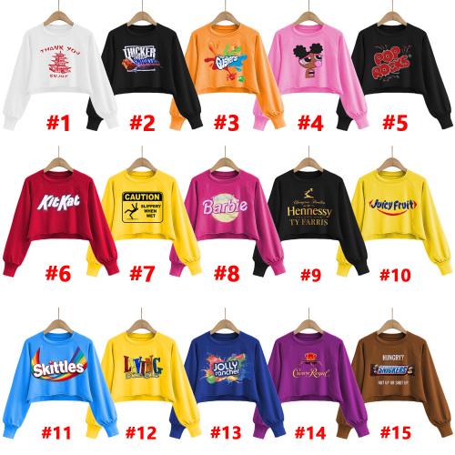 Long Sleeve Printed Fashion Girl  Sweatshirts Top