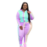Plus Size Women Causal Sporty Leisure Set