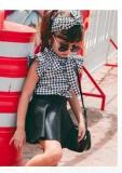Grid Three Pieces Girl Dress
