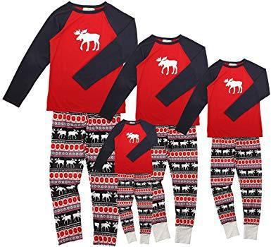 Christmas Parent-child Deer Print Home Clothes Suit