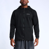 Spring and Autumn New Outdoor Hooded Sports Jacket Men's Solid Color Fitness Jacket