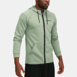 Spring and Autumn New Outdoor Hooded Sports Jacket Men's Solid Color Fitness Jacket