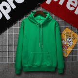 Pure Color Plus Velvet Casual Sports Hooded Sweater