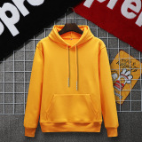 Pure Color Plus Velvet Casual Sports Hooded Sweater