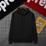 Pure Color Plus Velvet Casual Sports Hooded Sweater