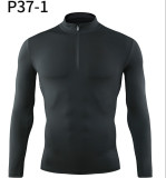 Zipper Stand-up Collar Sporty Men's T-Shirt