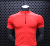 Zipper Stand-up Collar Sporty Men's T-Shirt