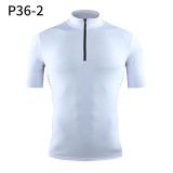 Zipper Stand-up Collar Sporty Men's T-Shirt