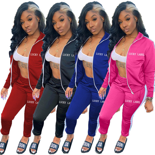 Sporty Long Sleeve Two Piece Outfits