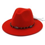 New Arrivel Grass Green Woolen Felt Fedora Hat Wide Brim Women Men Vintage Church Party Jazz Panama Hat