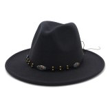New Arrivel Grass Green Woolen Felt Fedora Hat Wide Brim Women Men Vintage Church Party Jazz Panama Hat