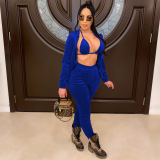 Casual Sporty Three Piece Set