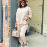 Solid Color Street Style Two Piece Set