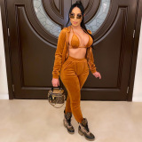 Casual Sporty Three Piece Set