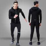3 Pcs Quick Dry Men Running Set Compression Sport Suit Basketball Jogging Tights Leggings Clothes Gym Fitness Training Sportswear
