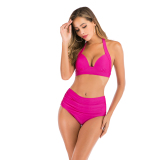 Sexy Bikini Swimsuit Women Swimwear Push Up Bikinis Set Leaf Print Female High Waist Swimming Suits for Bathing Suit