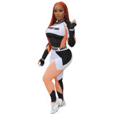 Colorblock Street Style Two Piece Set
