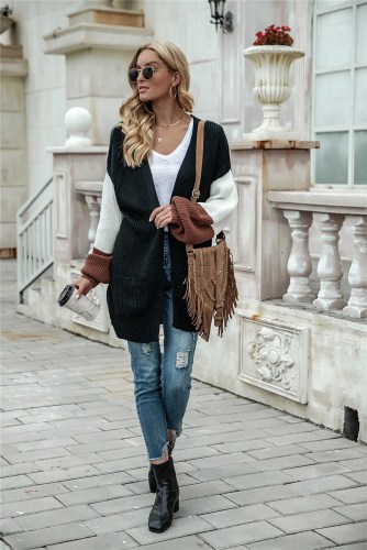 Winter Cardigan Jacket Hot Sale Stitching Fashion Personality Warm sweater