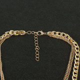 Retro Temperament Alloy Thick Chain Circle Necklace