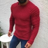 Men's Knit Boat Neck Pullover Long Sleeve Sweater Bodycon Winter Tops