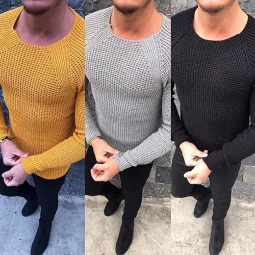 Sweater Men Streetwear 2021 Winter Warm Pullover Slim Striped Casual O-Neck Pull Homme Oversized Striped Sweaters Plus Size 3XL