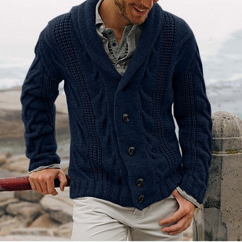 New Winter Autumn Middle-Long Mens Sweater Cardigan Trench Male Autumn Warm Jacket Coat Sweater Male Winter Sweater