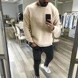 Sweater Men's Sweater Loose Round Neck Sweater Men's Fashion Trend Men's