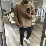 Sweater Men's Sweater Loose Round Neck Sweater Men's Fashion Trend Men's