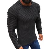 Men's Knit Boat Neck Pullover Long Sleeve Sweater Bodycon Winter Tops