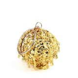 Women Shining spherical Handbag Yellow Red Blue Black Silver