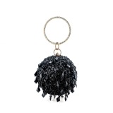 Women Shining spherical Handbag Yellow Red Blue Black Silver