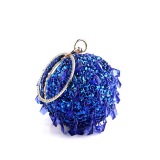 Women Shining spherical Handbag Yellow Red Blue Black Silver