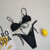 21 Colors 2021 New Swimsuit Bikini Optional Folds Gathered Drawstring Sexy Bikini Wholesale Swimwear