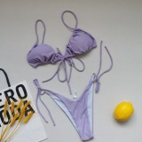 21 Colors 2021 New Swimsuit Bikini Optional Folds Gathered Drawstring Sexy Bikini Wholesale Swimwear