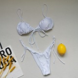 21 Colors 2021 New Swimsuit Bikini Optional Folds Gathered Drawstring Sexy Bikini Wholesale Swimwear