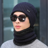 Winter knitted Beanies Hats Women Thick Warm Beanie Skullies Hat Female knit Letter Bonnet Beanie Caps Outdoor Riding Sets