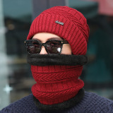 Winter knitted Beanies Hats Women Thick Warm Beanie Skullies Hat Female knit Letter Bonnet Beanie Caps Outdoor Riding Sets