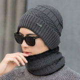 Winter knitted Beanies Hats Women Thick Warm Beanie Skullies Hat Female knit Letter Bonnet Beanie Caps Outdoor Riding Sets