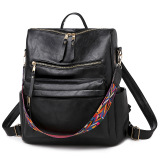 Womens Hot Sale Stylish PU Backpack Black Pink Brown Gray