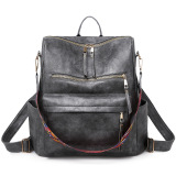 Womens Hot Sale Stylish PU Backpack Black Pink Brown Gray