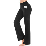 Hot Sale Solid Color Outwear Casual Wide Leg Pants Women's Trousers Black Wine Red Purple Army Green Navy Blue Deep Gray S-4XL